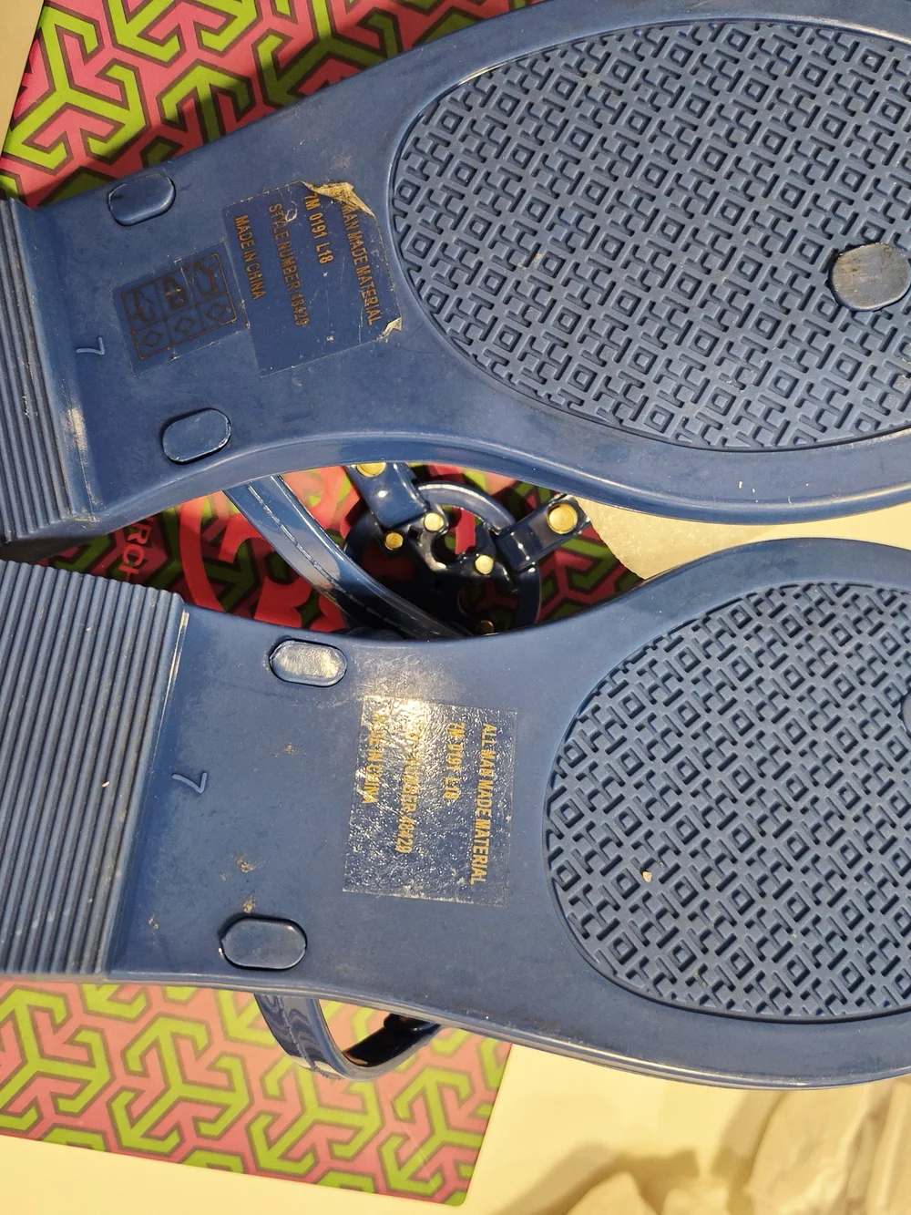 Tory Burch Women’s Blue Jelly Thong Sandals Size 7